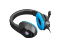 Słuchawki z mikrofonem Fury Phantom podświetlenie Gaming czarno-niebieskie