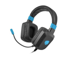 Słuchawki z mikrofonem Fury Raptor Gaming podświetlenie RGB czarno-niebieskie