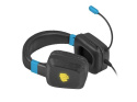 Słuchawki z mikrofonem Fury Raptor Gaming podświetlenie RGB czarno-niebieskie