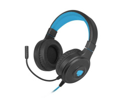 Słuchawki z mikrofonem Fury Warhawk podświetlenie RGB Gaming czarno-niebieskie