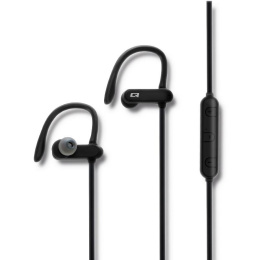 Słuchawki z mikrofonem Qoltec bezprzewodowe BT4.2 sportowe | Super bass | Czarne