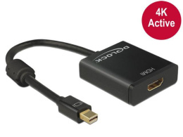 Adapter Delock DisplayPort mini 1.2 -> HDMI aktywny 4K na kablu 0,15m czarny