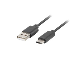 Kabel USB 2.0 Lanberg Type-C(M) - AM 1m czarny QC 3.0
