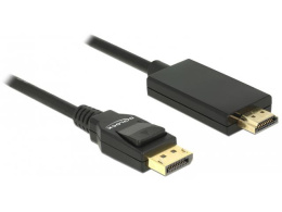 Kabel adapter Delock DisplayPort v1.2A - HDMI M/M 1m 4K czarny