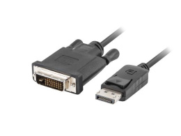 Kabel adapter Lanberg DisplayPort v1.2 - DVI-D (24+1) M/M 1m czarny Dual Link