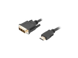 Kabel adapter Lanberg HDMI(M) - DVI-D(M)(18+1) 1,8m Single Link pozłacane styki czarny