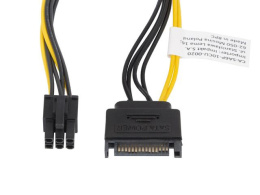 Kabel adapter Lanberg SATA zasilający(M)->PCI Express 6-pin 0,2m