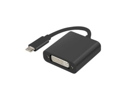 Kabel adapter Lanberg USB type-C(M) - DVI(F)(24+5) 0,15m Dual Link czarny