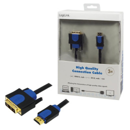 Kabel adapter LogiLink CHB3103 HDMI > DVI, 3m