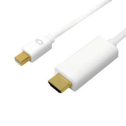 Kabel adapter LogiLink CV0123 Mini DisplayPort 1.2 - HDMI, 4K, biały, 2m
