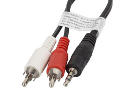 Kabel audio Lanberg stereo minijack - 2x Chinch M/M 1,5m