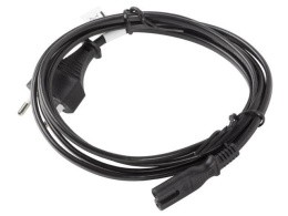 Kabel zasilający Lanberg CEE 7/16 -> IEC 320 C7 EURO (radiowy) 3m VDE czarny