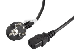 Kabel zasilający Lanberg CEE 7/7 -> IEC 320 C13 3m VDE czarny