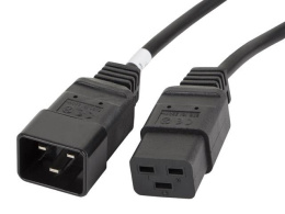 Przedłużacz kabla zasilającego Lanberg IEC 320 C19 -> C20 1,8m VDE czarny