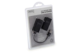 Przedłużacz/Extender DIGITUS USB 1.1 po skrętce Cat.5e/6 UTP/SFP do 45m, czarny, 20cm