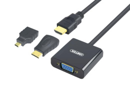 Adapter Unitek Y-6355 mini-micro HDMI to VGA + audio