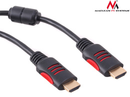 Kabel HDMI Maclean MCTV-814 HDMI 1.4 (M) - HDMI 1.4 (M) 30AWG z filtrami ferrytowymi czarny 5m