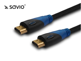 Kabel HDMI Savio CL-07 3m, oplot nylonowy, złote końcówki, v1.4 high speed