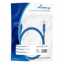 Kabel USB 3.0 MediaRange MRCS144 AM/BM, 1,8m, niebieski