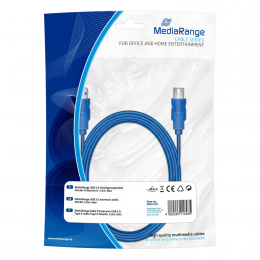 Przedłużacz USB 3.0 MediaRange MRCS145 AM/AF, 3m, niebieski