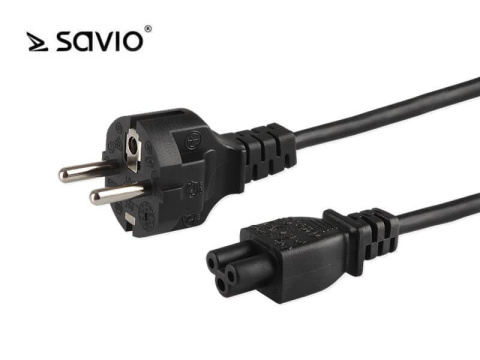 Kabel zasilający Savio CL-67 do notebooka "koniczynka"