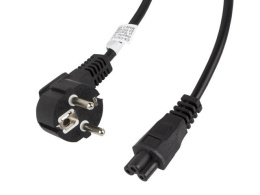Kabel zasilający Lanberg CEE 7/7 -> IEC 320 C5 notebook (miki) 3m VDE czarny
