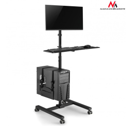 Stand, wózek, mobilne stanowisko komputerowe na kółkach Maclean MC-793 max 20kg max 17