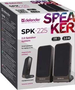 Głośniki Defender SPK-225 2.0 4W USB szaro-czarne
