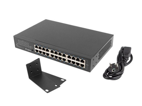 Switch niezarządzalny Lanberg 24x 1Gb Gigabit Ethernet Rack 19"