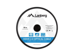 Kabel HDMI Lanberg M/M v2.0 30m czarny optyczny AOC