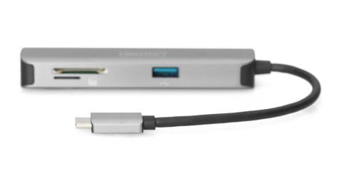Stacja dokująca DIGITUS USB Typ C 5 portów 4K 30Hz HDMI 2x USB3.0 microSD SD/MMC srebrna