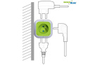 Listwa zasilająca przedłużacz GreenBlue GB118 MagicCube poczwórne gniazdo prądowe, 2 wejścia USB 1,4m