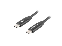 Kabel USB 2.0 Lanberg Type-C M/M 1,8m czarny premium QC 4.0 PD
