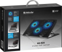 Podstawka chłodząca Defender NS-501 laptop notebook 15,6-17" 2xUSB 3 fans podświetlenie + GRA