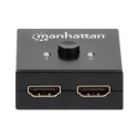 Przełącznik dwukierunkowy Manhattan HDMI 2x1 lub 1x2 4K*30Hz, czarny