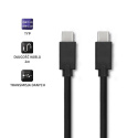 Kabel USB Qoltec 2.0 typ C męski | USB 2.0 typ C męski | 2m | Czarny