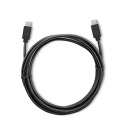 Kabel USB Qoltec 2.0 typ C męski | USB 2.0 typ C męski | 3m | Czarny