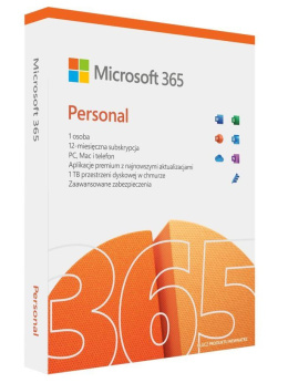 Oprogramowanie Microsoft M365 Personal Polish Subscription P8 EuroZone 1 License Medialess 1 Year