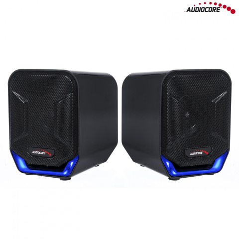 Głośniki Audiocore AC865B komputerowe 6W USB Blue&Black