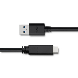 Kabel USB Qoltec 3.1 typ C męski | USB 3.0 A męski | 1.8m | Czarny