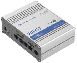 Router WiFi Teltonika RUTX12 Dual Band, 4G LTE, 2x SIM, 4x LAN/WAN 10/100/1000