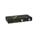 Przełącznik KVM Techly 2-portowy HDMI/USB 2x1 z Audio 4K 30Hz