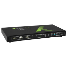 Przełącznik KVM Techly 4-portowy HDMI/USB 4x1 z Audio 4K*60Hz