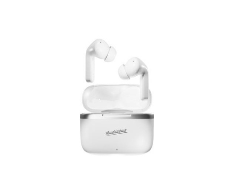 Słuchawki z mikrofonem Audictus Dopamine ANC TWS bezprzewodowe białe z uchwytem