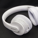 Słuchawki z mikrofonem Qoltec bezprzewodowe | BT 5.0 AB | Białe
