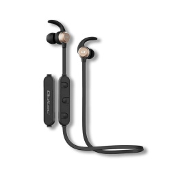 Słuchawki z mikrofonem Qoltec bezprzewodowe sportowe | BT 5.0 JL | magnetyczne | Czarne