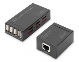 Przedłużacz/Extender HUB 4 port DIGITUS USB 2.0 po skrętce Kat. 5e/7, do 50m