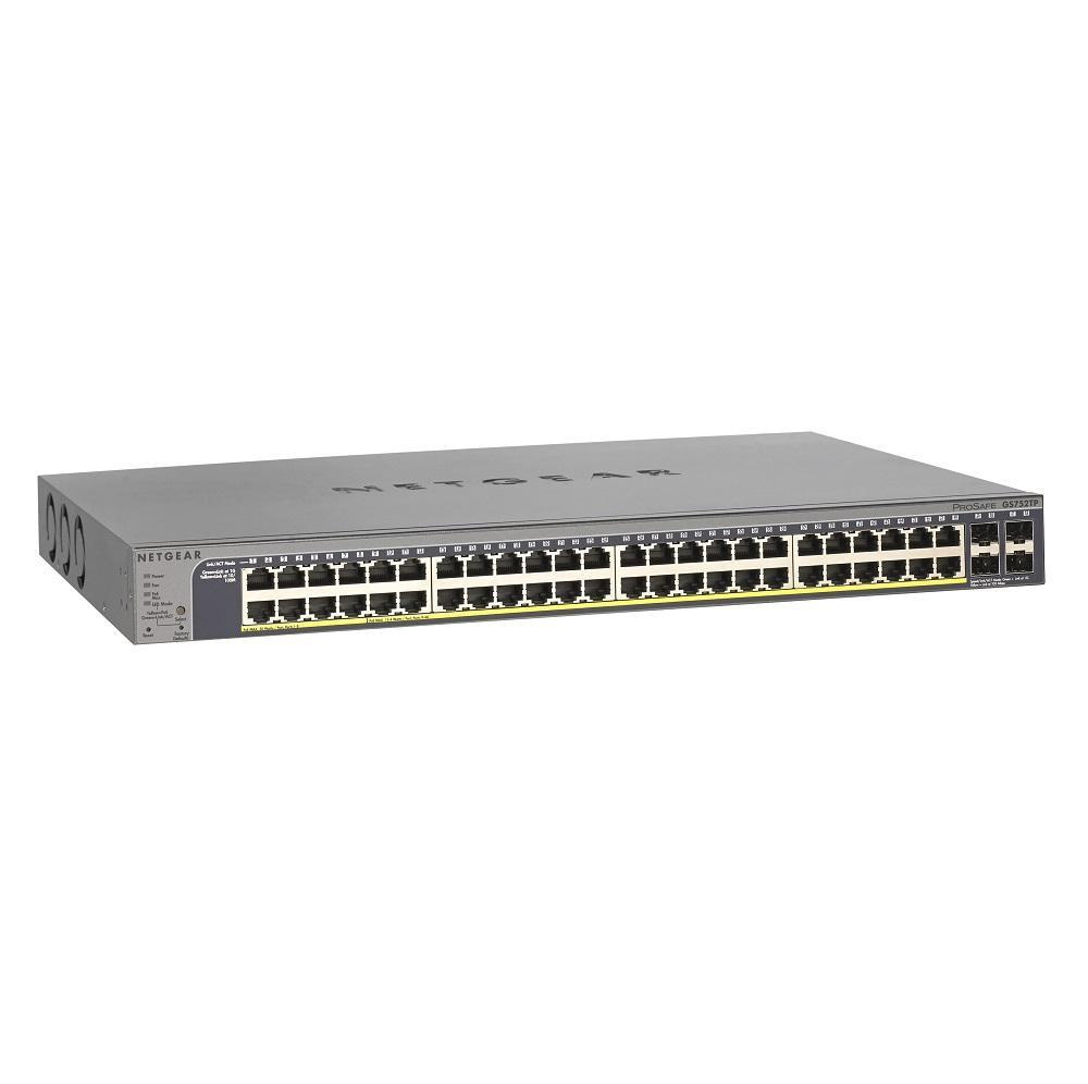Switch zarządzalny Netgear GS752TPv2 LAN 48x10/100/1000 PoE+ SFP 4x1G