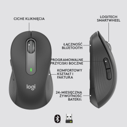 Mysz bezprzewodowa Logitech Signature M650 L optyczna GRAPHITE