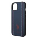 US Polo USHCP14SPFAV iPhone 14 6,1" granatowy/navy blue Leather Stitch